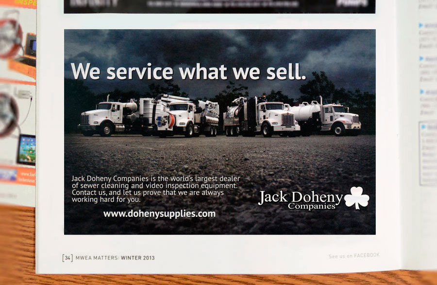 Jack Doheny Companies, Half page magazine ad.
